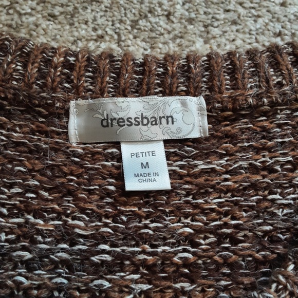 Dressbarn Brown Knit Button Short Sleeve Cardigan Size M - Picture 11 of 13